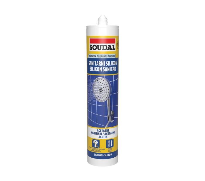 SOUDAL sanitarni silikon CRNI 280ml
