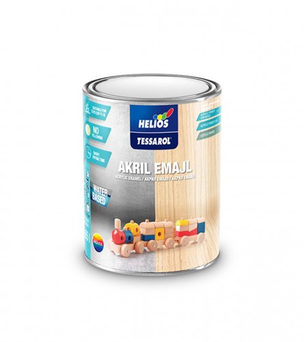 Boja emajl akril crni 0,65l Tessarol