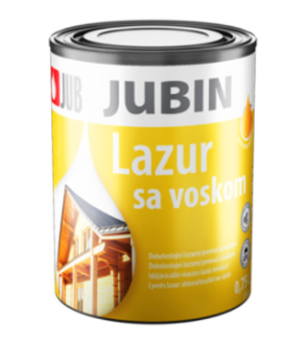 Boja osnovna za drvo JUBIN LASUR sa voskom 0,75l bezbojna