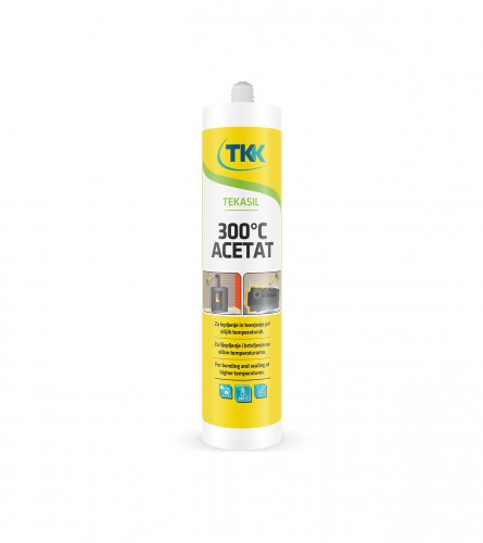 Silikon Tekasil acetat 300°C 300ml Crni