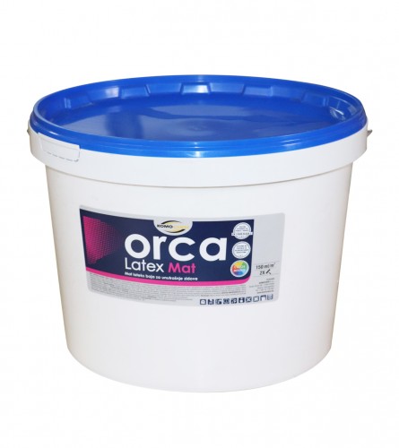 Boja za unutrašnje zidove ORCA LATEX 15l bijela mat