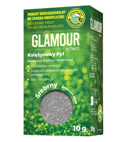 Prah glamurni bio za dekoraciju lazure GLAMOUR EFFECT 10g srebreni