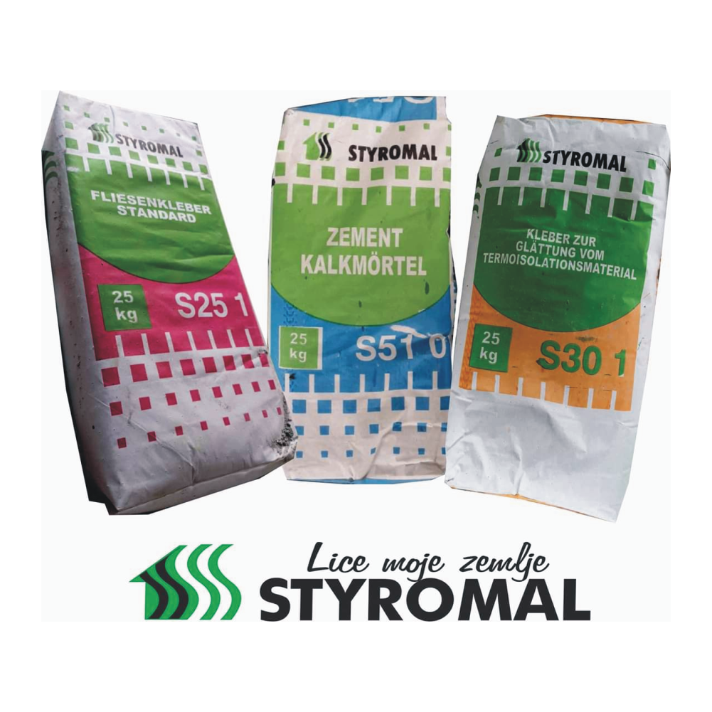 Styromal Pjesak građevinski – mivka granulacije:0,15-1,4mm 25kg 48#