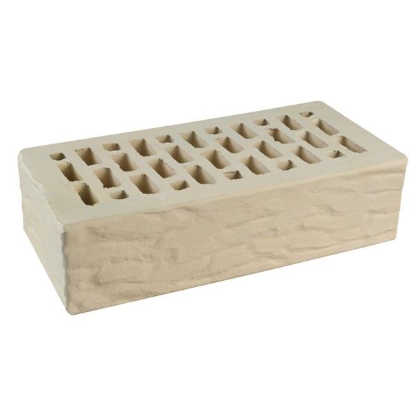 Cigla fasadna reljefna bijela – žuta 25x12x6,5cm