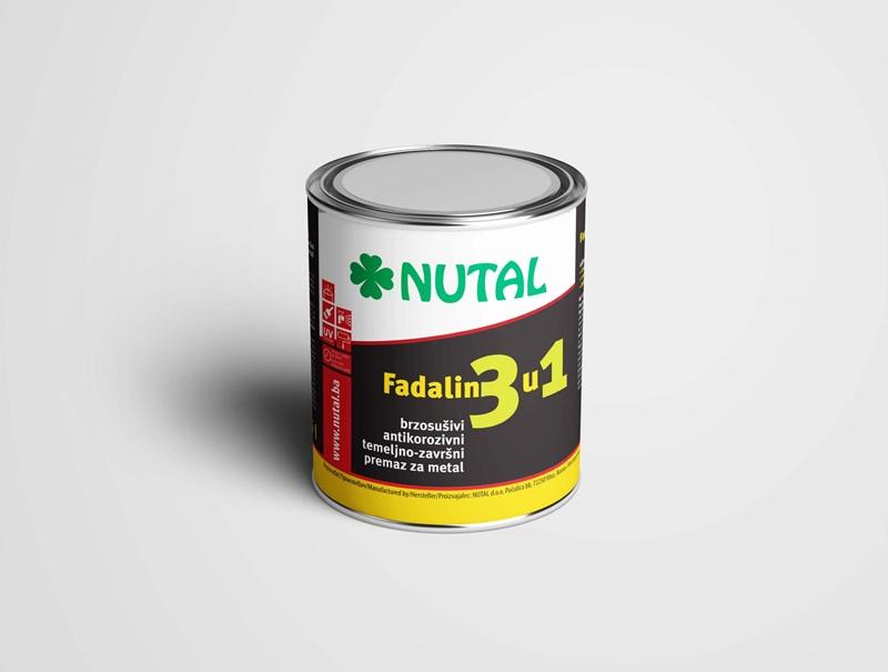 FADALIN 3U1 crveni 0,75L antikorozivni lak za metal Nutal