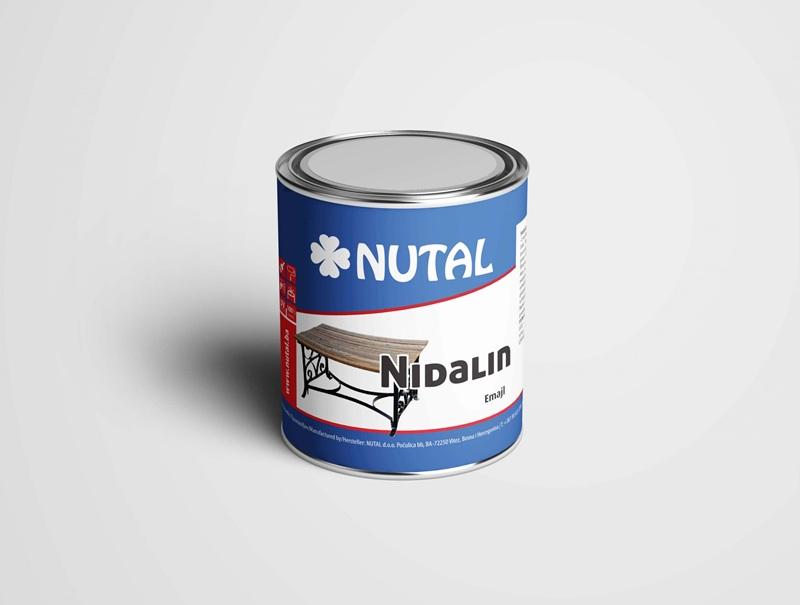 NIDALIN smeđi 0,20L emajl lak za drvo i metal Nutal