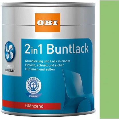 OBI 2u1 lak i temeljni premaz kiwi sjajni 375 ml