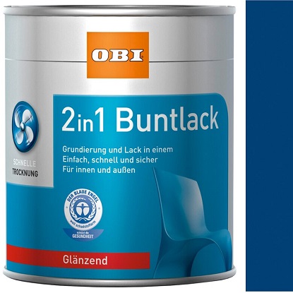 OBI 2u1 lak i temeljni premaz enzianblau sjajni 375 ml