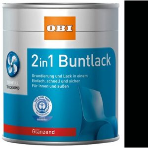 OBI 2u1 lak i temeljni premaz tiefschwarz sjajni 750 ml