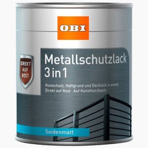 OBI zaštitna metalna boja 3u1 smeđa svila mat 375 ml