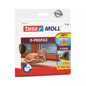 Tesamoll gumeno brtvilo za prozore i vrata D-Profil smeđa 6 m