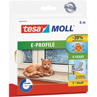 Tesamoll gumeno brtvilo za prozore i vrata classic E-Profil bijela 6 m