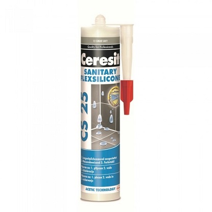 Ceresit CS 25 sanitarni silikon 300 ml, sivi