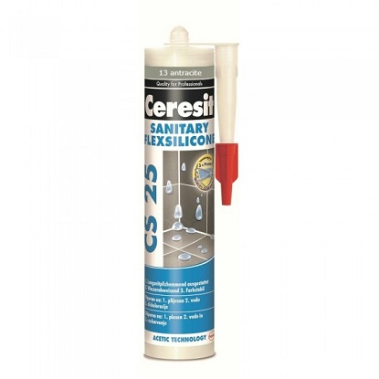Ceresit CS 25 sanitarni silikon 300 ml, antracit 13