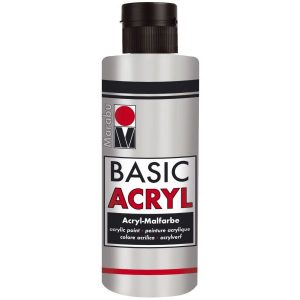 Basic Acryl 80ml metalik srebrna