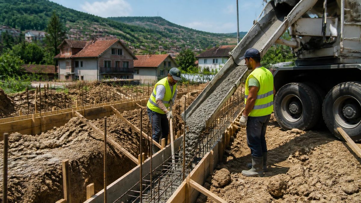 Koliko betona za temelj kuće - računica i cijena 2026